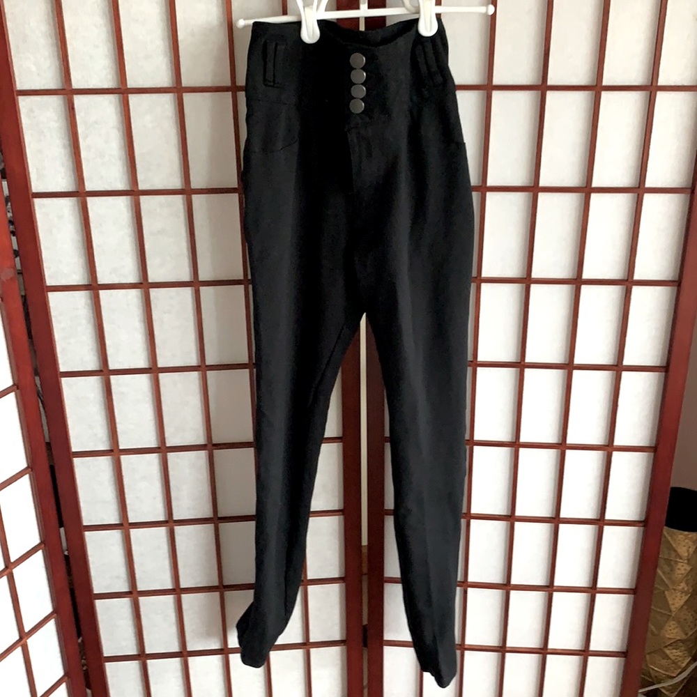 stretch black pants